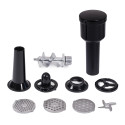 Mixer cu bol de 6L din inox, 1500W, cu tocător și blender, Alb, accesorii de tocat