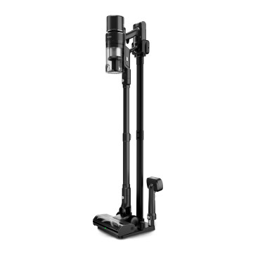 Aspirator vertical fără fir Biovita VECTOR, 450 W, baterie 2200 mAh, 3 trepte de aspirare și filtru HEPA.