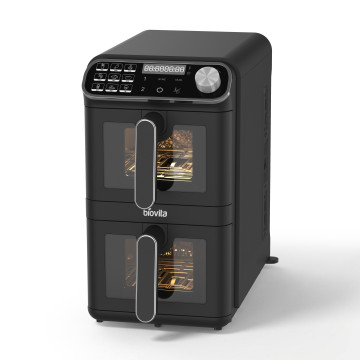 Air fryer TWIN de 11 L și 2460 W, cu 2 sertare, 9 programe presetate, temperatură 60–200 °C 2