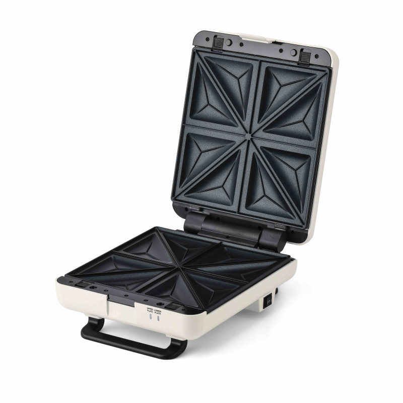 Sandwich maker CRISPY-4, 1600 W, plăci ceramice detașabile, 180°, crem 2
