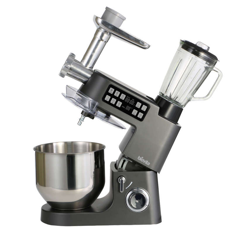 Mixer cu bol Biovita ATHENA, 2100 W, bol inox 8 L, 12 trepte, blender și tocător 2