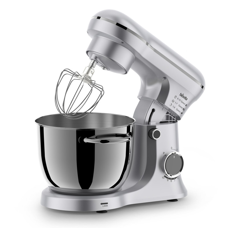 Mixer cu bol EVA, 1300 W, bol inox 4 L, 10 viteze, argintiu 2