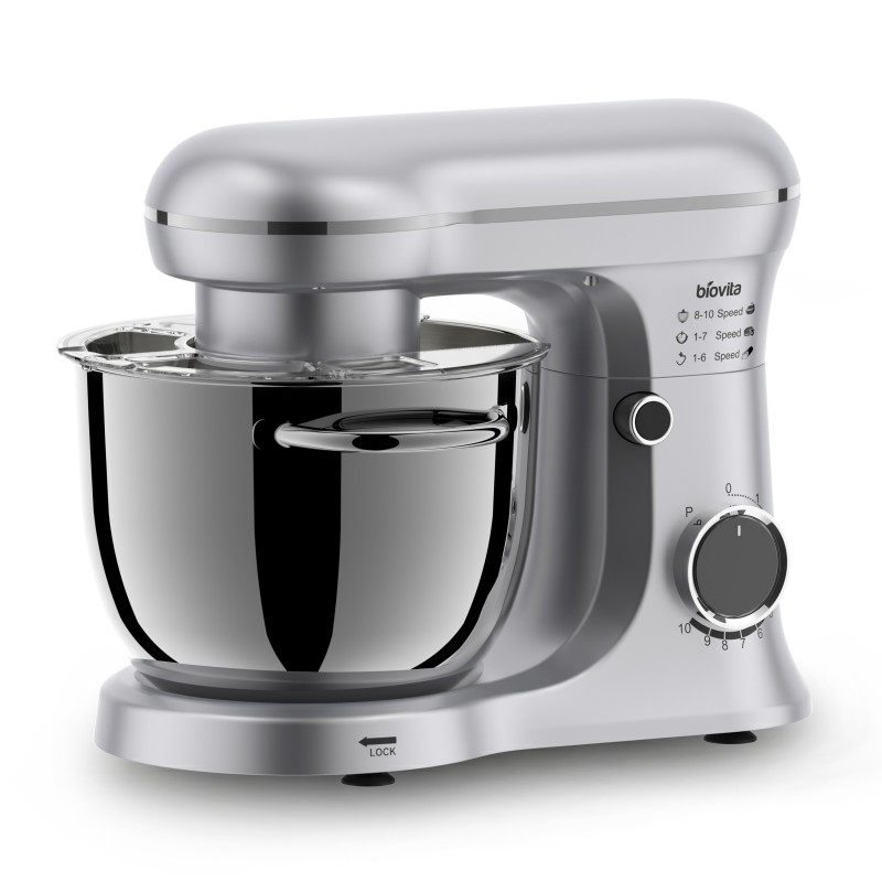 Mixer cu bol EVA, 1300 W, bol inox 4 L, 10 viteze, argintiu 1