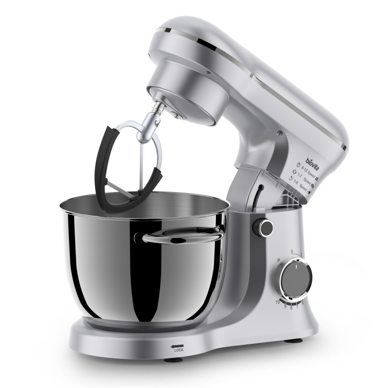 Mixer cu bol EVA, 1300 W, bol inox 4 L, 10 viteze, argintiu 3