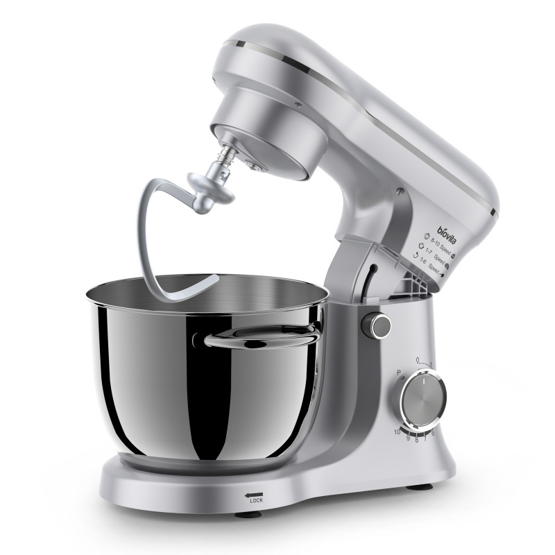 Mixer cu bol EVA, 1300 W, bol inox 4 L, 10 viteze, argintiu 3