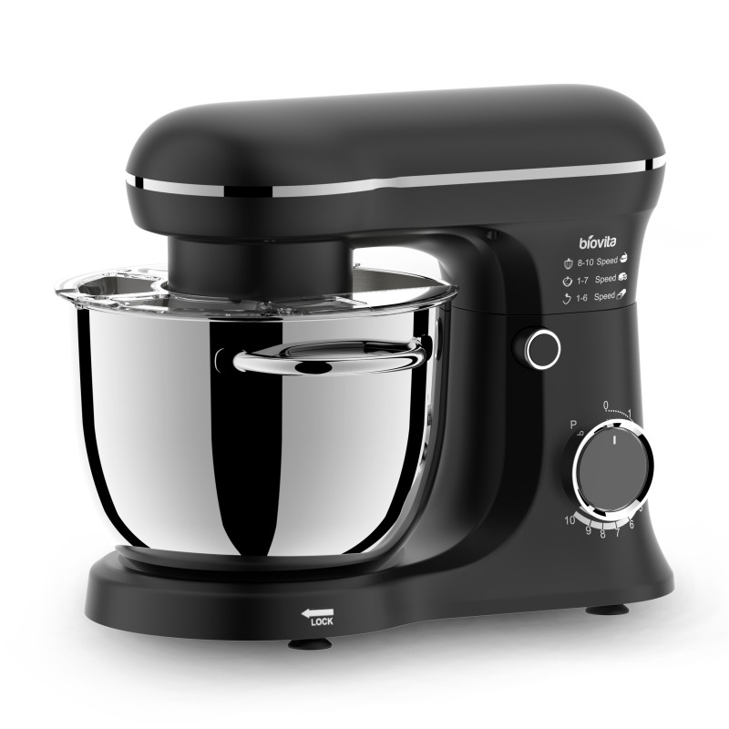 Mixer cu bol EVA, 1300 W, bol inox 4 L, 10 viteze, negru 1