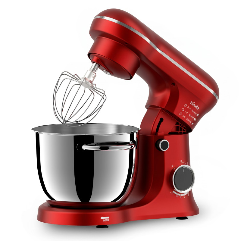 Mixer cu bol EVA, 1300 W, bol inox 4 L, 10 viteze, roșu 2