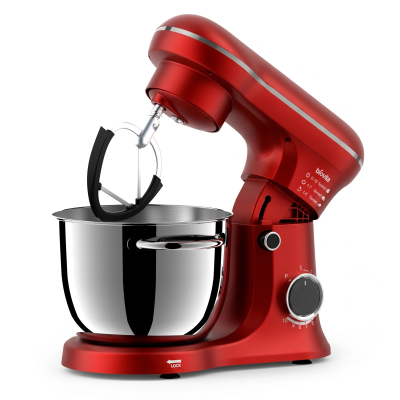 Mixer cu bol EVA, 1300 W, bol inox 4 L, 10 viteze, roșu 3