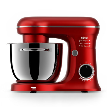 Mixer cu bol EVA, 1300 W, bol inox 4 L, 10 viteze, roșu