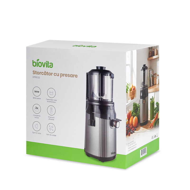 Storcător de fructe și legume, XPRESS, cu presare la rece, 180W, cutie