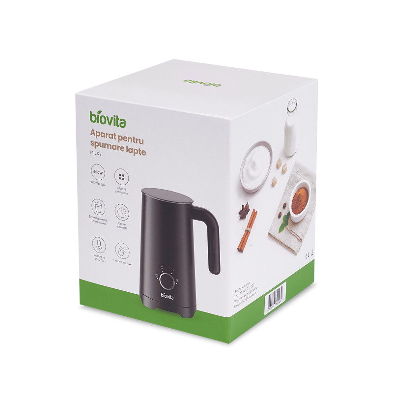 Aparat spumare lapte MILKY, 400W, 4 funcții, cutie