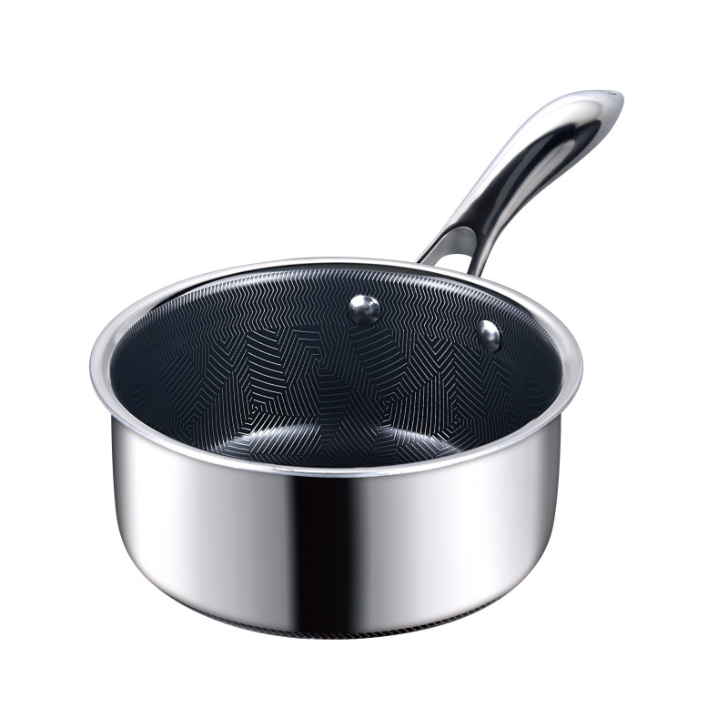Cratiță Inox și ceramică, 1.8 L, fără PFAS, 16 cm, antiaderentă,1