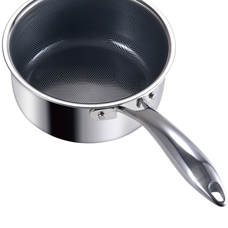 Cratiță Inox și ceramică, 1.8 L, fără PFAS, 16 cm, antiaderentă, 5