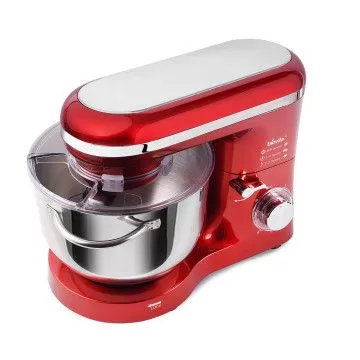 Mixer cu bol de 6L din inox, putere 1500W, Roșu