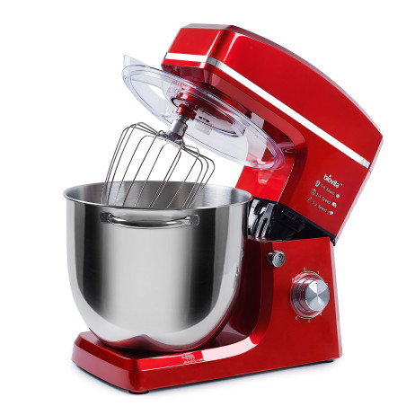 Mixer cu bol de 10L din inox, putere 1500W, Roșu