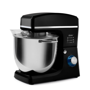 Mixer cu bol de 10L din inox, putere 1500W, Negru