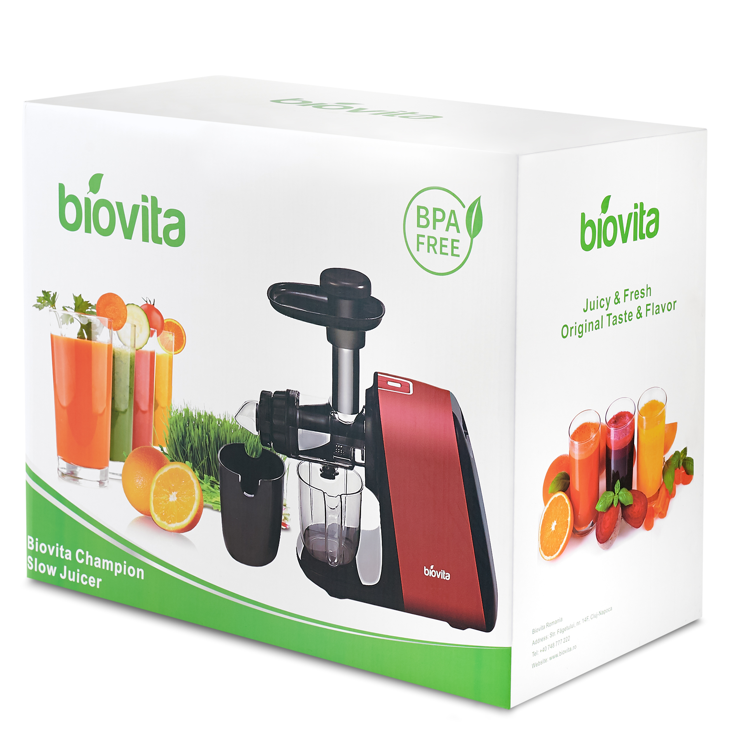 web radar Expect Storcator cu presare la rece Biovita Champion, rosu